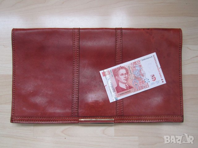 Голям дамски портфейл, естествена кожа