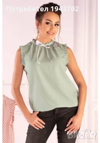Дамски елегантен топ в зелено Atmade, снимка 4 - Корсети, бюстиета, топове - 48045135