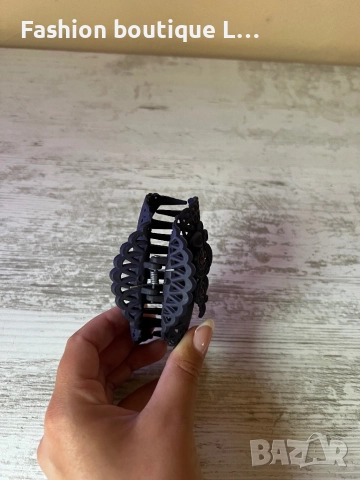 Лилава шнола за коса като дантела с цветя и камъчета 💜, снимка 4 - Аксесоари за коса - 52333196