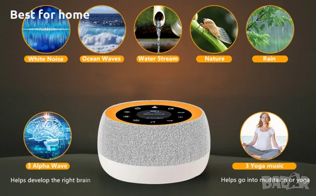 Машина за бял шум с нощна лампа SEHSTAR , снимка 9 - Други - 48424399