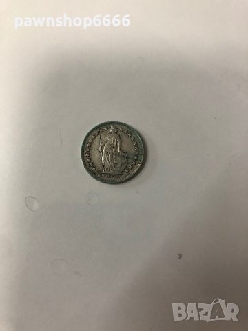 Сребърна монета Швейцария ½ франк, 1948, снимка 4 - Нумизматика и бонистика - 38930311