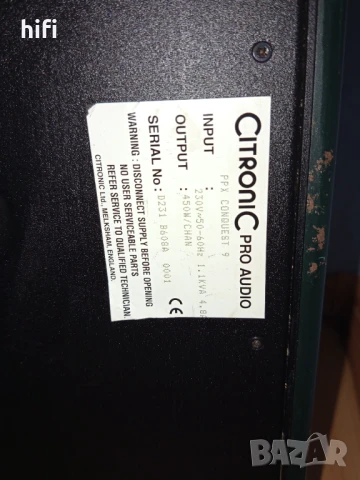 Профи крайно стъпало Citronic Conquest V9 2х450w, снимка 5 - Ресийвъри, усилватели, смесителни пултове - 51144144