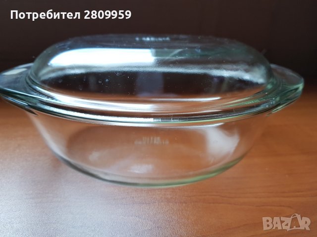 Комплект с капак от старо йенско стъкло