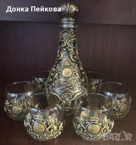Сервиз за уиски от 7 части ръчна изработка, снимка 1
