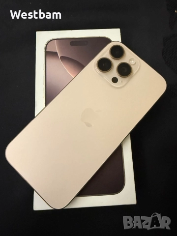Iphone 16 pro max 256гб златен без забележки