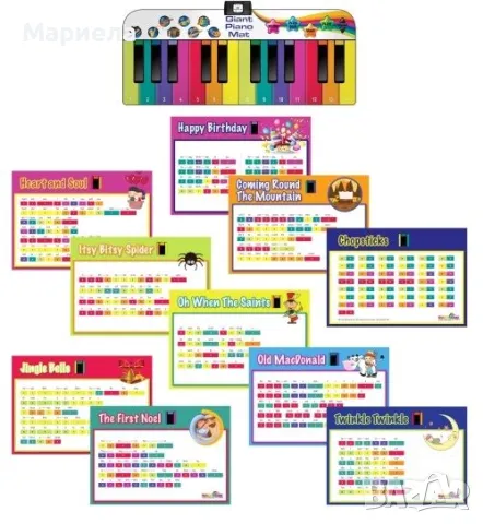 Детска подложка за танци 2 в 1 N-Gear - Пиано XXL / 180см., снимка 8 - Музикални играчки - 48711933