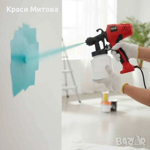 Електрически пистолет за боядисване Electric Paint Sprayer Elite — перфектно покритие без следи и ка, снимка 4 - Други инструменти - 52382036