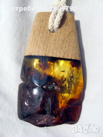 Кехлибарен медальон за вашата индивидуалност / Amber pendant emphasizing your individuality, снимка 2 - Колиета, медальони, синджири - 35255691