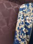 изящна тъмно синя блуза златни цветя , снимка 10