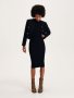 Черна класическа нова елегантна ежедневна еластична рокля рипс рипсена, снимка 1 - Рокли - 43379453