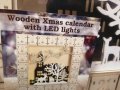 Нов Коледен LED светещ дървен адвент календар., снимка 8