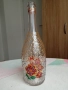 Ръчно изрисувано шише-ваза уникат , снимка 1