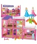 Сглобяема голяма къща за кукли с мебели и фигурки 062343, снимка 4