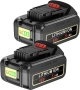 ASUNCELL 2 броя литиево-йонни батерии 5.5Ah 18V за инструменти Dewalt, снимка 8