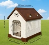 Външна водоустойчива пластмасова къща за кучета, котки и други домашни любимци, снимка 5