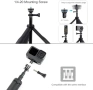Нов Телескопичен водоустойчив селфи стик с трипод за екшън камера DJI, снимка 4