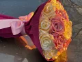 Продавам Вечен букет от ръчно изработени сатенени рози 🌹, снимка 3