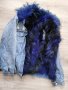 Дънково яке с лисица в синьо , снимка 1
