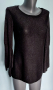 Луксозна блуза тип туника с черно ламе "Melanie lyne"® , снимка 1 - Туники - 36537131