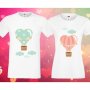 Комплект тениски за влюбени Love heart baloons, снимка 1 - Тениски - 33016761