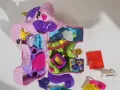 Polly Pocket Micro, парти комплект еднорог, играчка розов еднорог с лилава коса, 25 играчки изненади, снимка 6