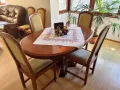 Дървена маса с 6 стола, снимка 1