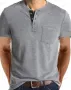 Мъжка тениска с деколте Henley, 6цвята , снимка 8