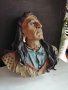 колекционерска статуетка бюст на Индианец, снимка 1 - Статуетки - 40483127