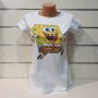 Нова дамска бяла тениска с дигитален печат Спондж боб, SpongeBob, снимка 5