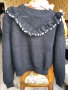 Кокетен елегантен  черен пуловер с перли , снимка 4