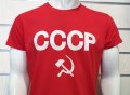 Нова червена мъжка тениска с трансферен печат СССР, Русия, снимка 10