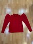 Червена риза с паднали ръкави , снимка 1 - Ризи - 43038972