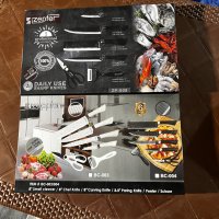 Комплект кухненски ножове Zepter 6 в 1 с белачка и ножици, снимка 7 - Прибори за хранене, готвене и сервиране - 40779896