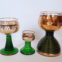 Немски златни чаши за вино и ракия сервиз , снимка 2 - Други ценни предмети - 43517072