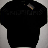 Fendi мъжки пуловер черен размер нов с етикет, снимка 2 - Пуловери - 38581958