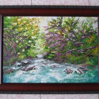 Вода - Мима / Art by MiMa kartina painting oil картина, снимка 1 - Картини - 32981424
