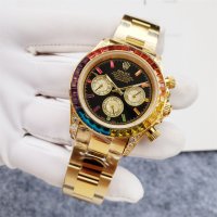 Mъжки часовник Rolex Daytona Cosmograph Rainbow Gold с автоматичен механизъм, снимка 3 - Мъжки - 38212519
