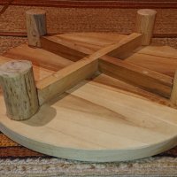 Масивна ниска дървена маса, снимка 2 - Други - 39427390