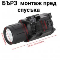 лазер+ LED фенер за пистолет , снимка 2 - Оборудване и аксесоари за оръжия - 34623403
