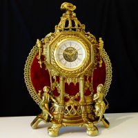 Механичен бронзов часовник W.Germany. , снимка 4 - Антикварни и старинни предмети - 37654025