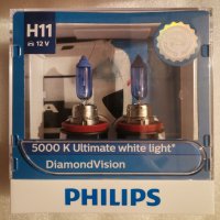 НОВИ!!! Крушки Philips Diamond Vision H1 H7 H11 , снимка 5 - Аксесоари и консумативи - 24698335