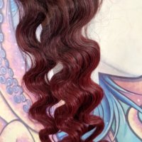 👑 💗Ново ! Професионален Модел Ретро Шик Къдрици Коса на Снопчета за Прикачане Цвят Омбре КОД АН201, снимка 3 - Аксесоари за коса - 43214448