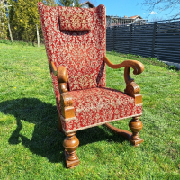 антично Викторианско кресло , снимка 7 - Дивани и мека мебел - 44925741