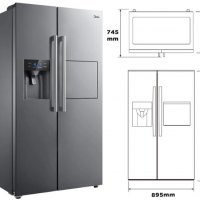 Комбиниран хладилник с фризер Midea Side-by-Side, снимка 5 - Хладилници - 39601383
