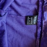 Плюшени лилав чарлстон панталон на Shein ,размер 38, снимка 3 - Панталони - 43212011