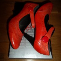  Дамски обувки от естествена кожа с каишка на висок ток , снимка 3 - Дамски обувки на ток - 28446447