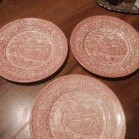 Три английски рисувани чинии за предястие., снимка 2 - Чинии - 44046642