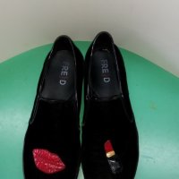 Дамски черни обувки с апликации Fred, снимка 12 - Дамски ежедневни обувки - 27342884