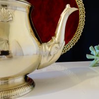 Английска кана,чайник,никелово сребро 940 гр. , снимка 5 - Антикварни и старинни предмети - 39182939