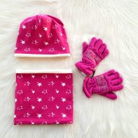 Шапка шал и ръкавици 5-8 години, снимка 13 - Шапки, шалове и ръкавици - 43018246